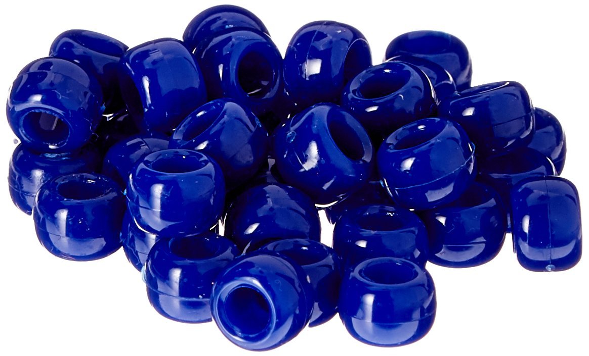 The Beadery 9x6MM Barrel Pony Beads, Royal Blue, 900 Pieces