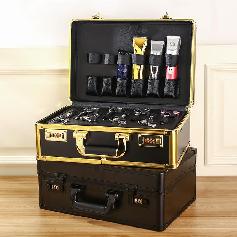 Professional Barber Supplies Case - Portable Travel Carrying Case for Hair Stylists & Pet Groomers | Large Capacity, Multi-Space Design