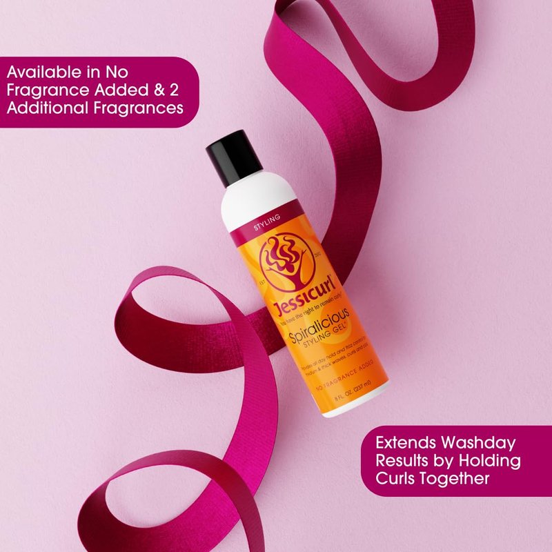 Jessicurl Spiralicious Gel, Citrus Lavender, 32 Fl oz. Curl Defining Hair Product for Frizz Control, All Hair Types