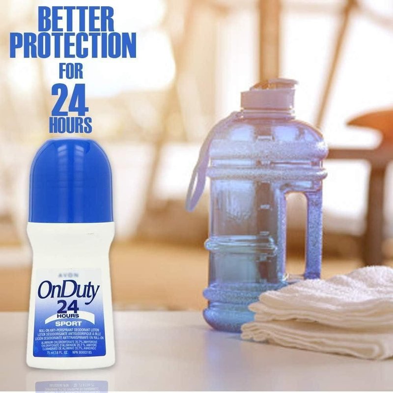 On Duty 24 Hours Sport Roll-on – Long-lasting Antiperspirant Protection – Fresh Scent – 2.6 oz (Pack of 5)