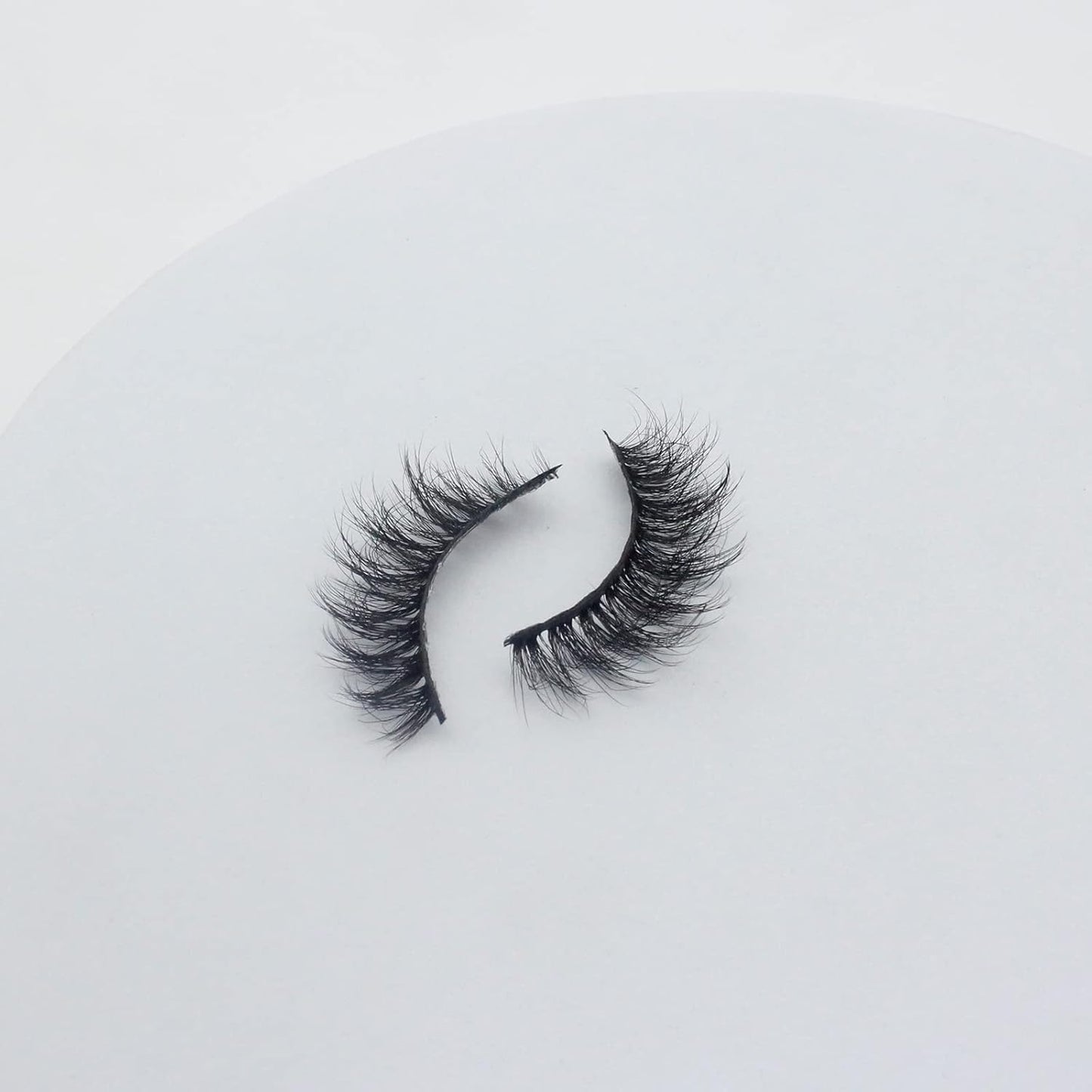 Lashes Eyelashes 8D Fluffy False Eyelashes Wispy Faux Mink Lashes Light Weight Fake Eyelashes Cat Eye Lashes 7 Pairs Pack, Black