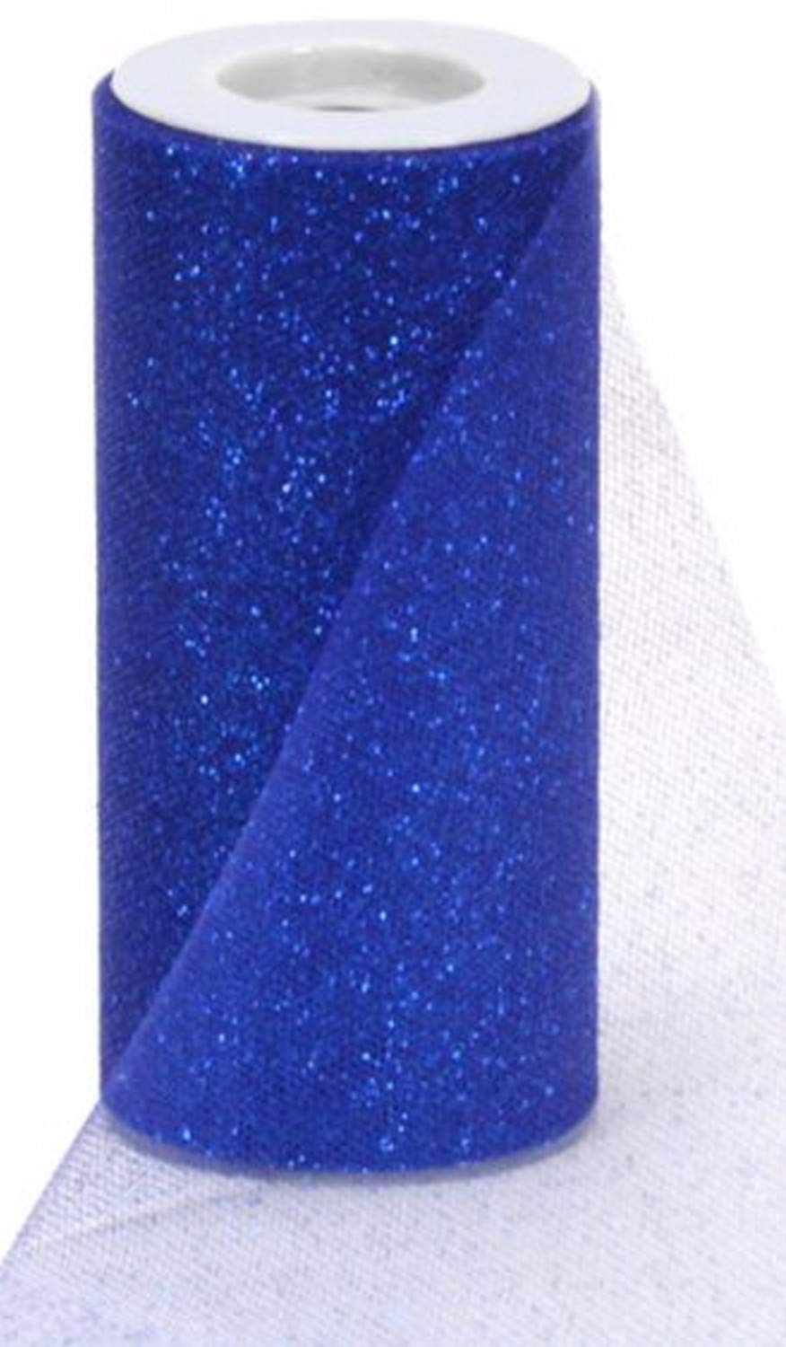 Berwick Offray Royal Blue Sparkle Tulle by the Bolt, 6'' W, 25 Yards