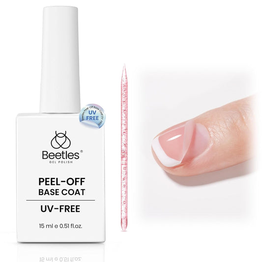 Beetles Extra Glossy Gel Top Coat - 15ml Clear Glossy No Wipe Top Coat Gel Nail Polish High Shine Long Lasting Nail Surface Protection Manicure for Women