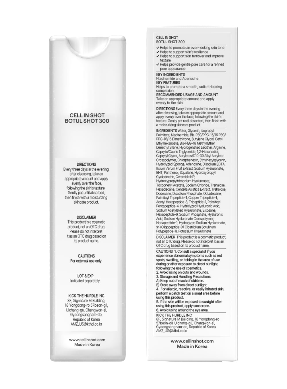 Korean Microneedling Skin Booster - BOTUL Shot 300 with Centella Asiatica & Hyaluronic Acid | 1.69 fl. oz (50 ml)
