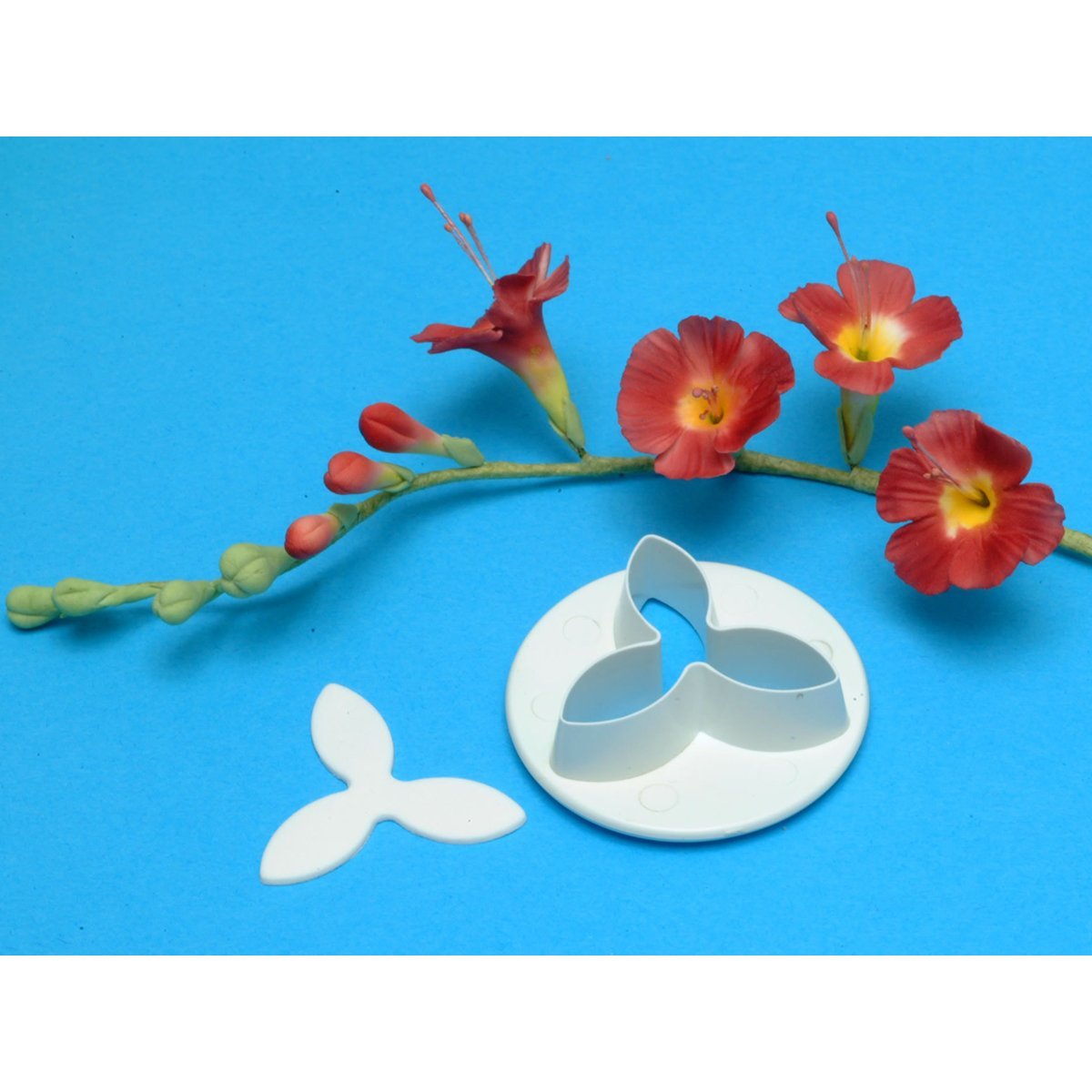 PME Freesia Cutter For Cake Decorating & Sugar Flowers, Standard, White