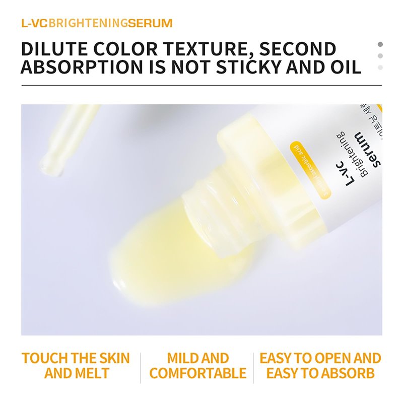 DEleventh Korean Brand Vitamin C Brightening Face Serum 37ml / with 3-O-Ethyl Ascorbic Acid, Niacinamide and α-Arbutin, Reduce Dark Spots and Fine Lines, Enhance Elasticity, Hydrate, and Protect Skin