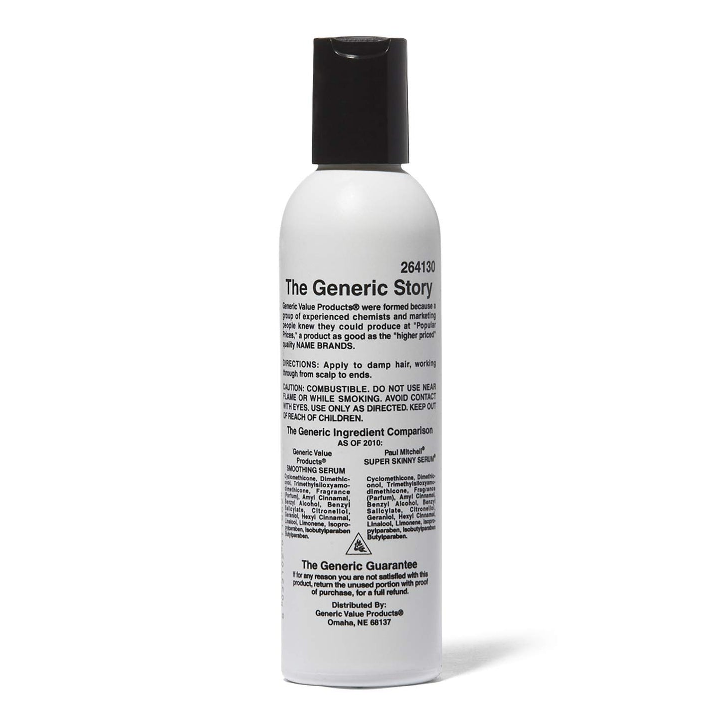 Generic Value Products Smoothing Serum, Styling Cream, AntiFrizz, Thermal Protectant, Conditioning, Wet or Dry Hair, 6 Oz