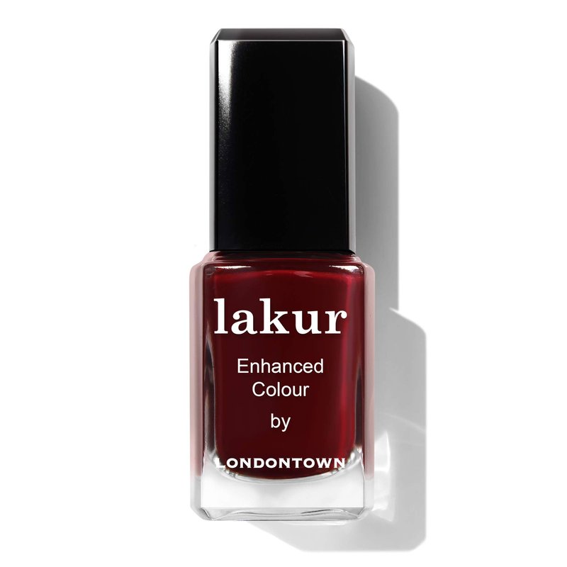 LONDONTOWN Lakur Nail Polish – Red, Lady Luck, 0.4 Fl Oz, Long-Lasting, Streak-Free, Chip-Resistant | 21+ Free Non-Toxic Vegan Nail Color, Strengthens & Hydrates Nails