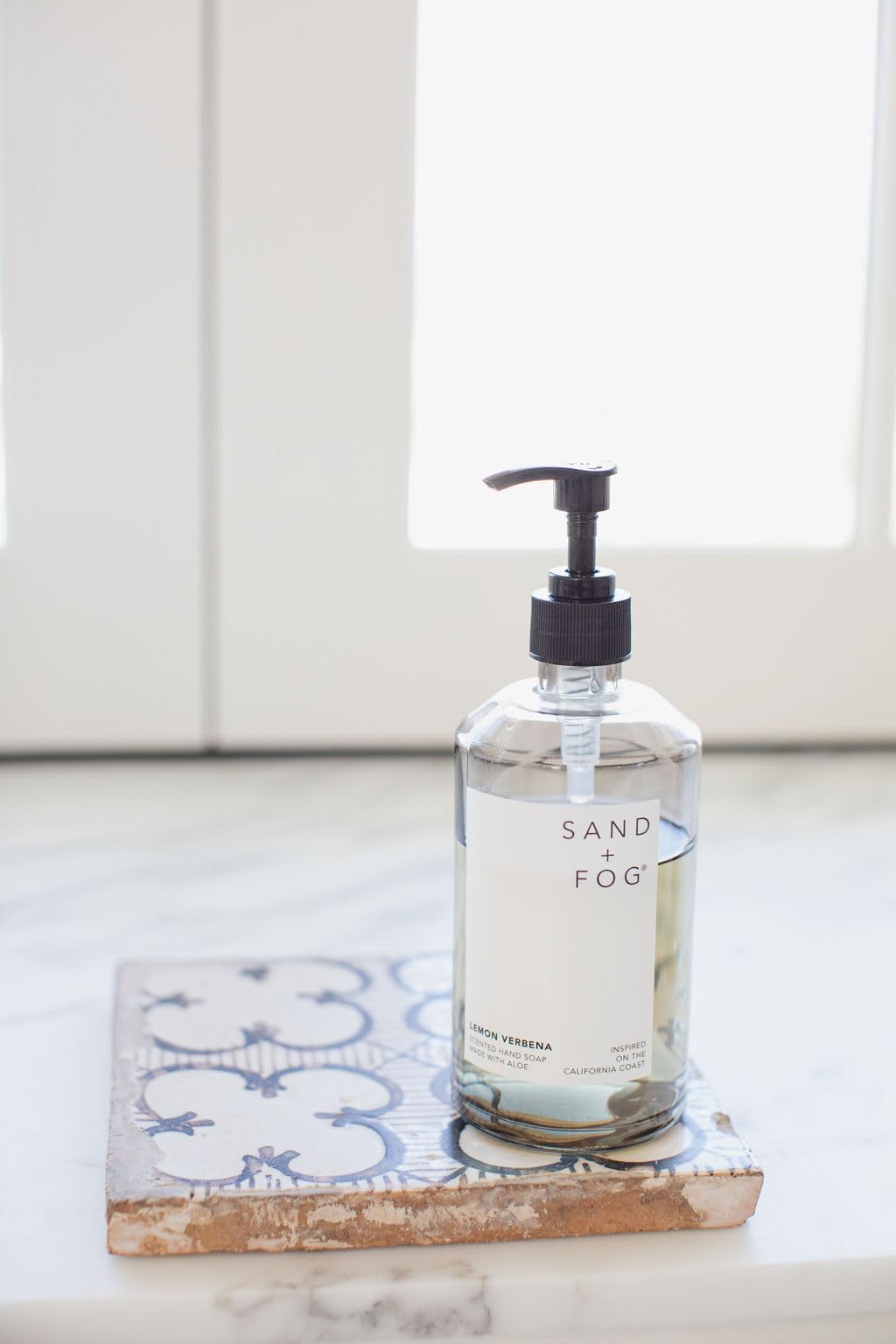 Sand + Fog Lemon Verbena- Scented Liquid Hand Soap - Moisturizing Hand Soap - Made with Aloe - Paraben Free - 20 oz
