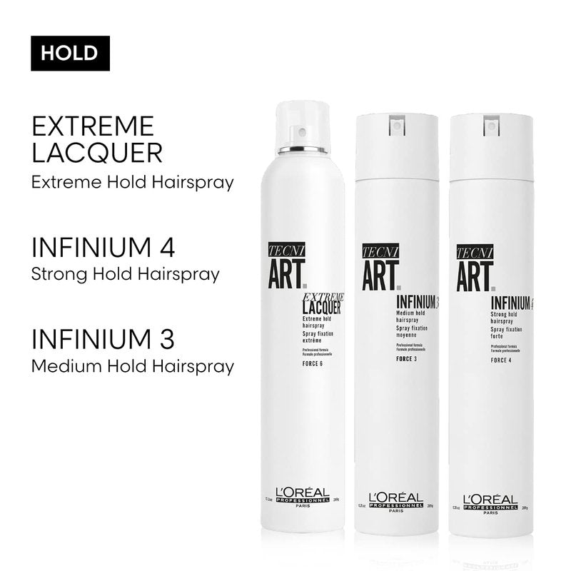 L'Oréal Professionnel Paris Fix Infinium 3 - Medium Hold Hairspray For Lasting Shape and Shine, Reduces Frizz Without Stiffness