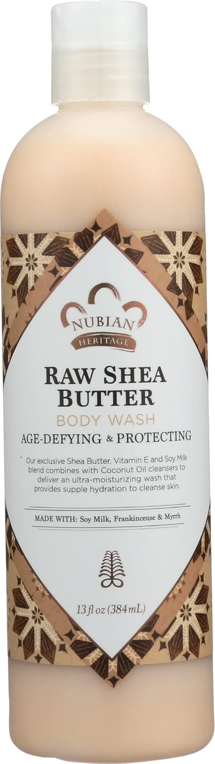 Raw Shea Butter Body Wash - Age-Defying & Protecting Formula | 13 Oz (Pack of 3)