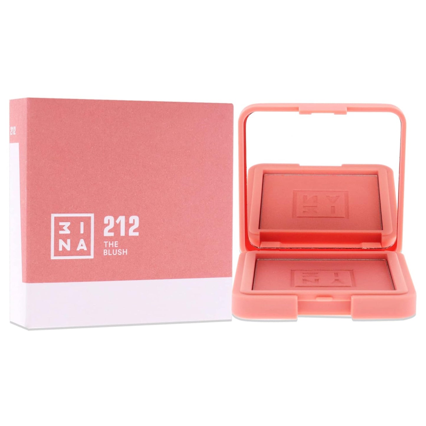 3INA Blush - Natural Light Mineral Powder for Cheeks - Pigmented, Long-Lasting Formula | Easy to Blend, Luminous Finish - 212, 0.26 oz