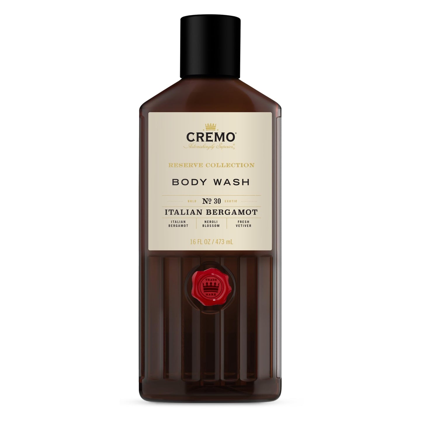 Cremo Italian Bergamot Men's and White Jasmine Amber Women's Body Wash Bundle, 16 Fl Oz Each