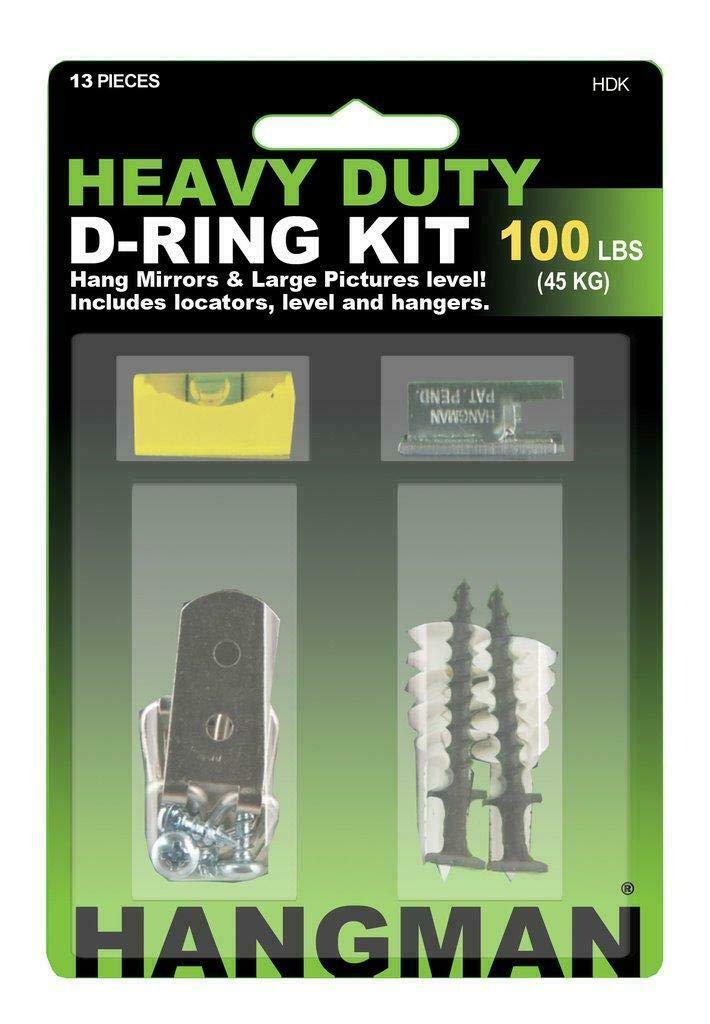 Hangman HDK 13-Piece Heavy-Duty D-Ring Picture-Hanging Kit, Multicoloured