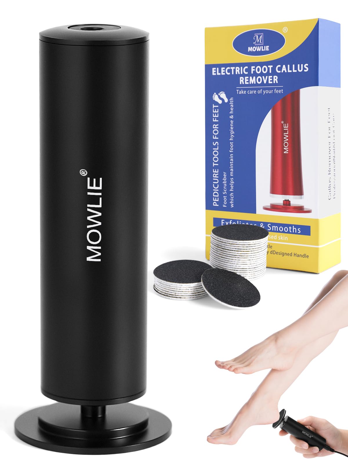 FSA&HSA Electric Foot Callus Removers, Portable Electronic Foot File Pedicure Tools, Electric Callus Remover Kit, Professional Pedi Feet Care Perfect for Dead, Hard Cracked Dry Skin Ideal Gift