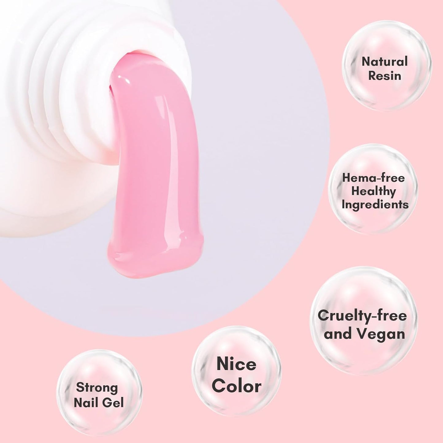 Makartt Poly Nail Gel: Clear 50ML Gel Builder for Natural-Looking Strengthener 3D Molding Gel for Trendy Nail Art-Long-Lasting and Easy to Use Supplies