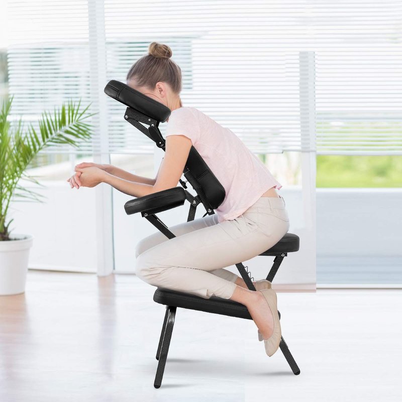 Giantex Portable Light Weight Massage Chair Travel Massage Tattoo Spa Chair w/Carrying Bag (White)