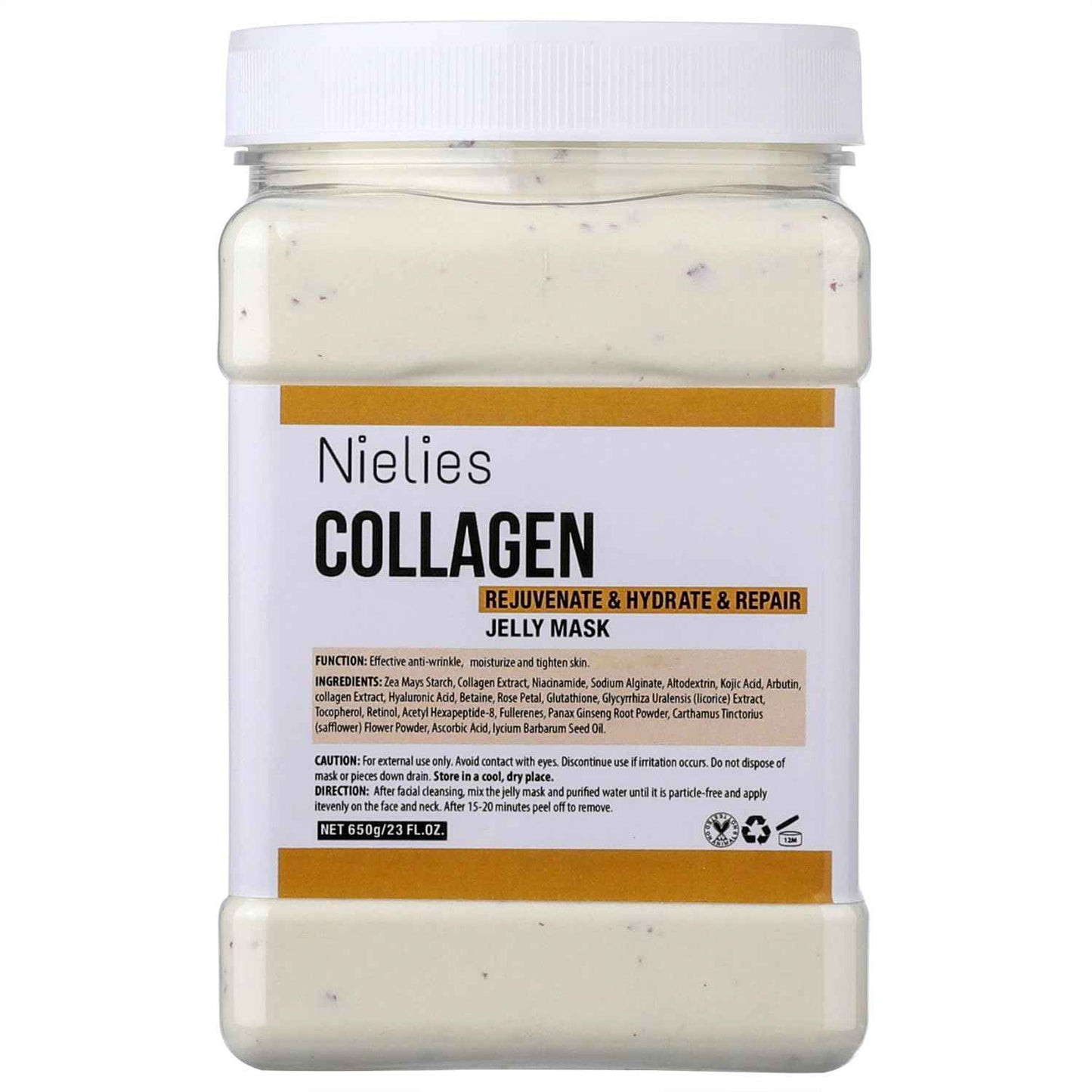 Nielies Peel-Off Jelly Face Mask – Hydrating Jelly Mask for Facials & Vajacials – Professional Facial Mask for Deep Cleaning, Smoothing – Jelly Mask for Facials Professional 23 fl oz