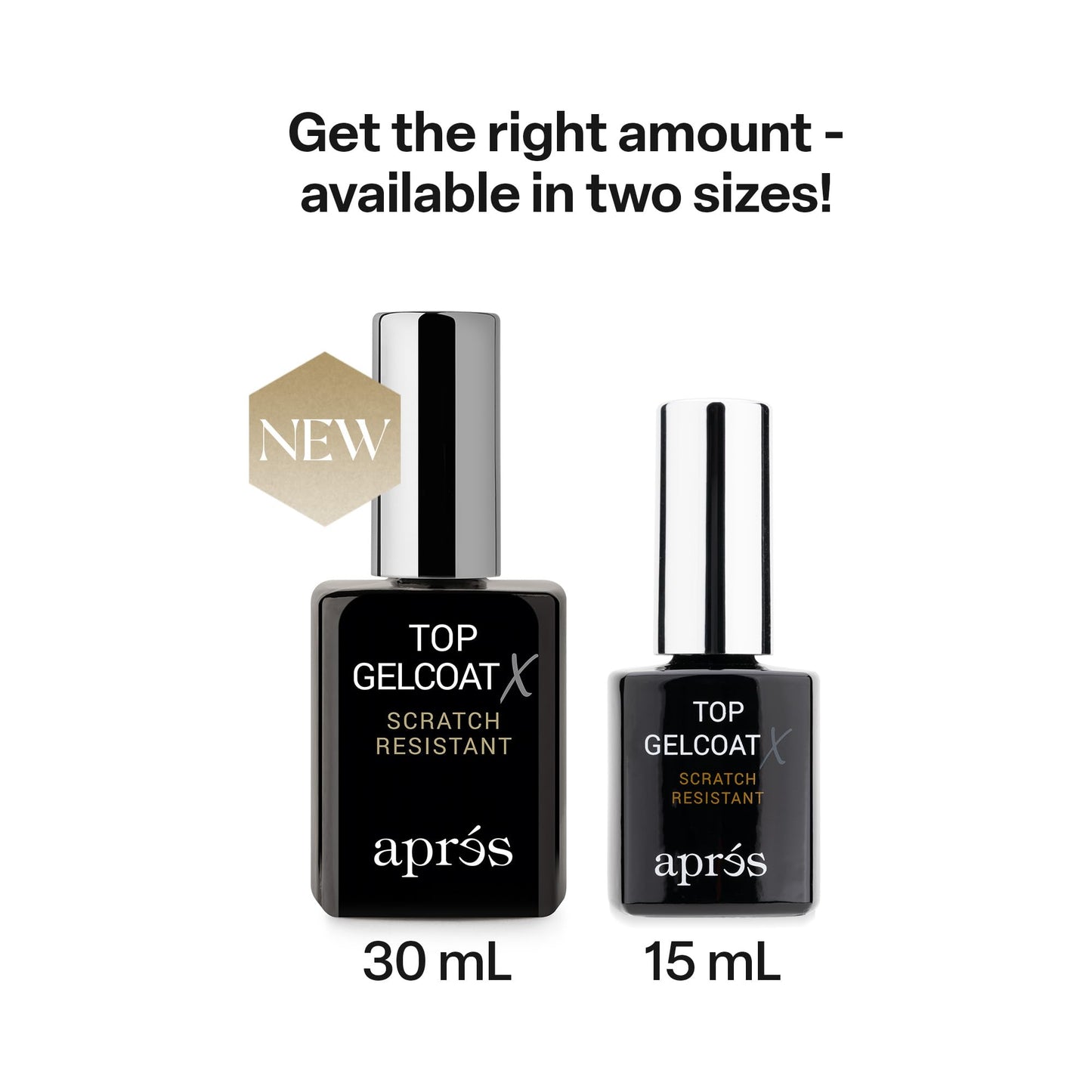 APRÉS Top Gelcoat X - 15ml - Scratch Resistant Gel Nail Polish Soak Off Top Coat Glossy Finish