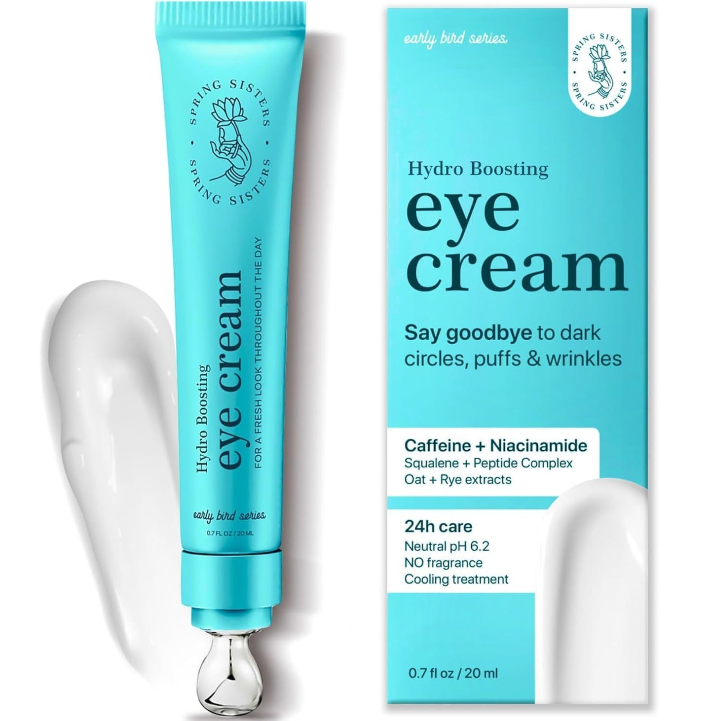 SPRING SISTERS Under Eye Cream for Dark Circles and Puffiness