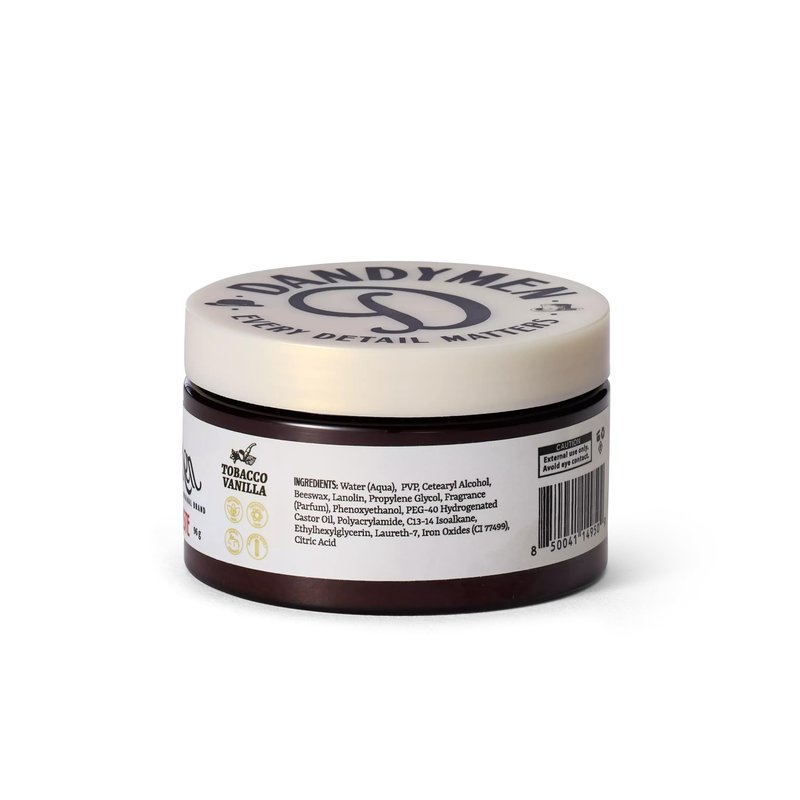 DandyMen Hair Styling Paste for Men | Medium Hold | Flexible Control & Natural Shine | Beeswax with Pro-Vitamin B5 | Tobacco Vanilla Scent | 3.4 oz, 2-Pack