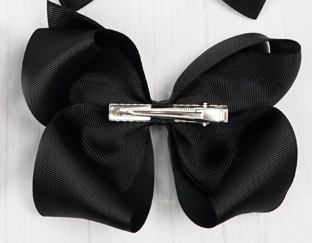 40Pcs 3 inch Hair Bows for Girls Grosgrain Ribbon Toddler Back to School Hair Accessories with Alligator Clips for Baby Girls Kids in Pairs