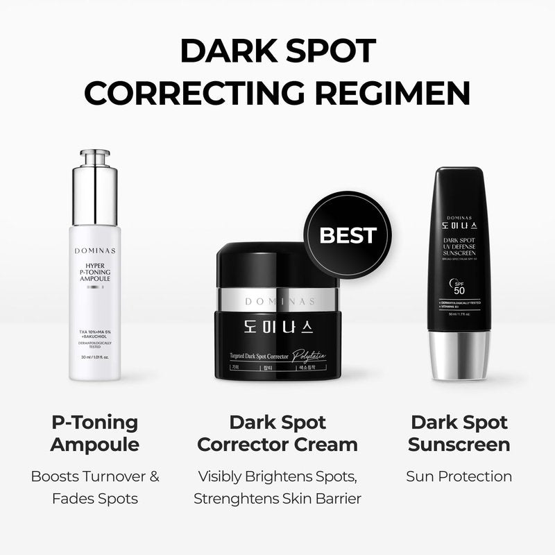 DOMINAS Tranexamic Acid Dark Spot Corrector Cream - Visibly Reduce Age Spots, Sun Spots with TXA, Niacinamide, Bakuchiol, Daily Moisturizer for Uneven Tone & After Spot Care, Korean Skincare, 1.76 oz