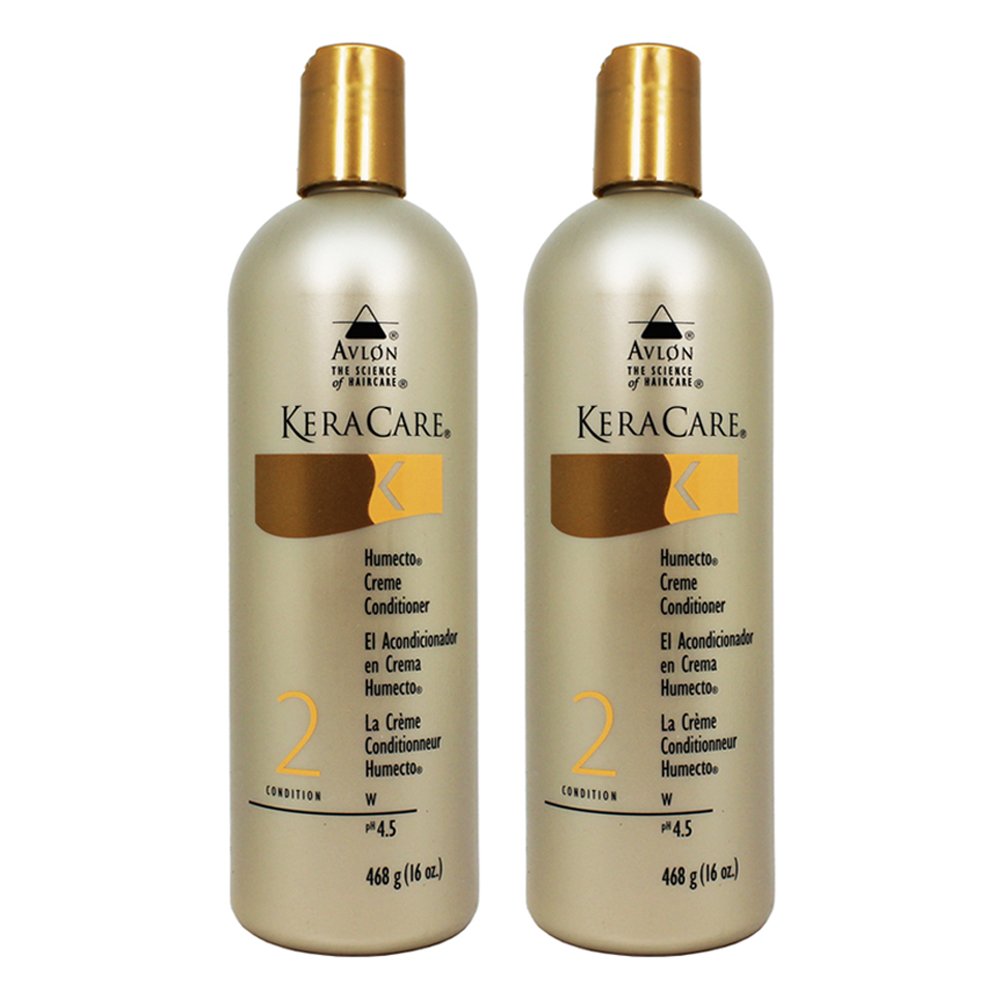 Keracare Humecto Creme Conditioner - Moisturizing Hair Treatment | 16oz, Pack of 2