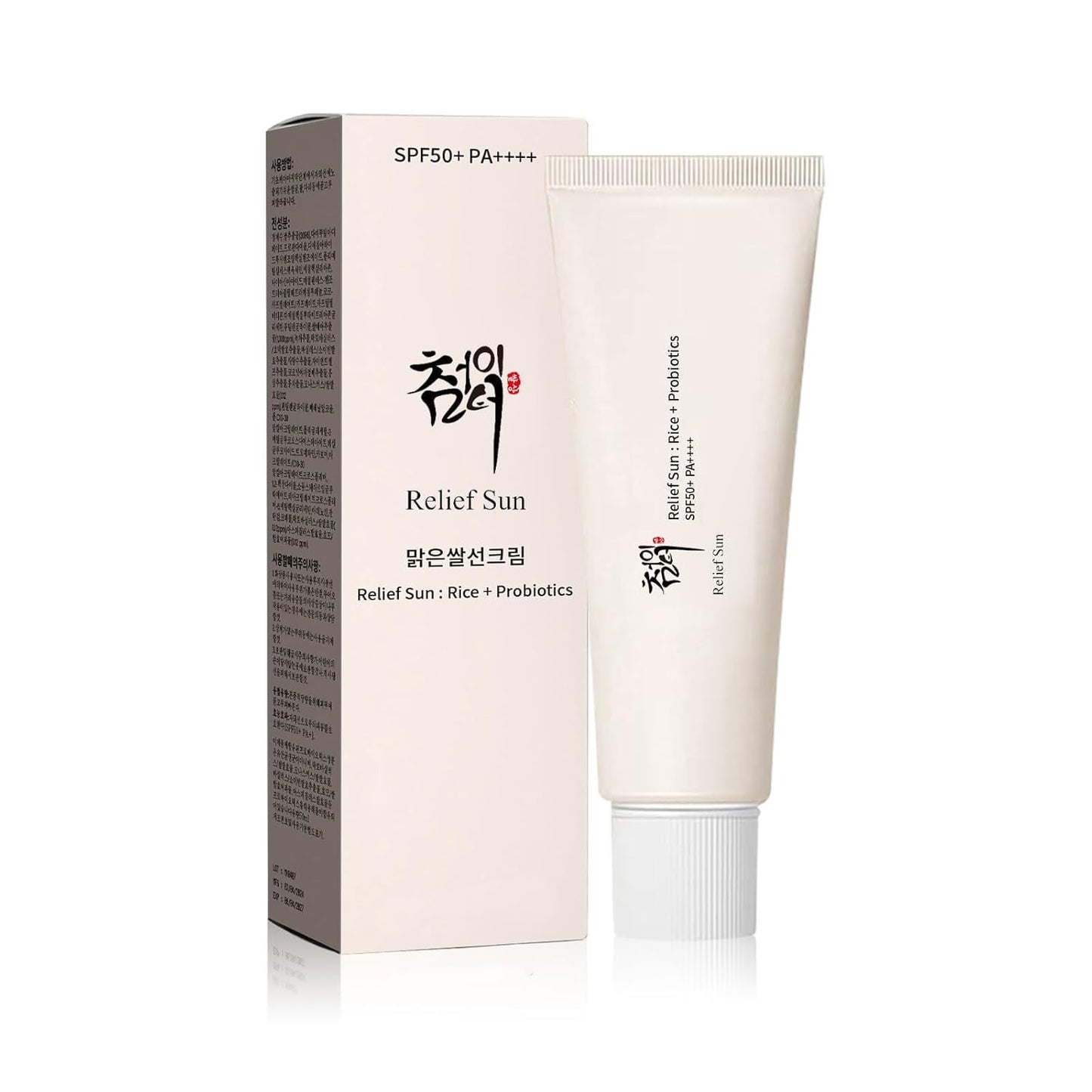 RELIEF SUN Relief Sun Organic Korean sunscreen SPF50+ Organic Korean sunscreen SPF50+, PA++++ Riceand Probiotics | Korean Skin Care Solution for All Skin