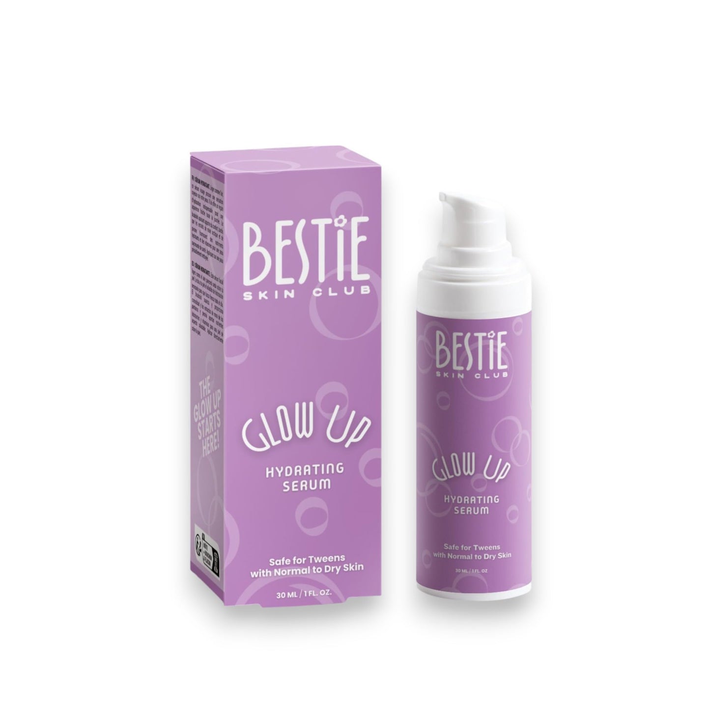 Bestie Skin Club Glow Up Hydrating Serum, Natural Certified, Floral Scent