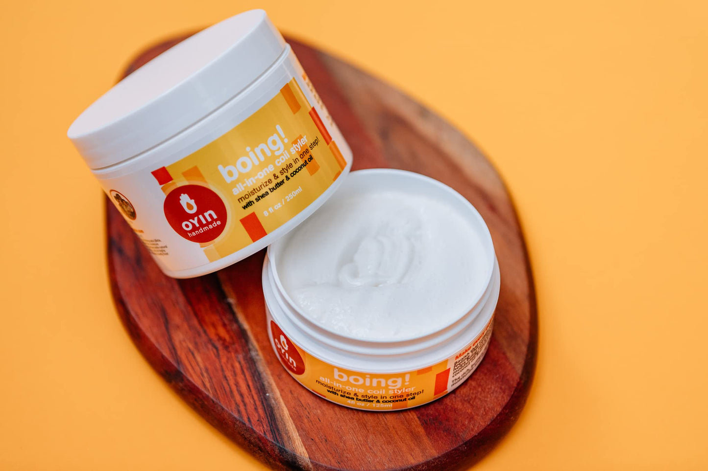 Oyin Handmade Boing! All-In-One Moisturizing Coil Styler Gel | Shea Butter, Coconut Oil & Irish Moss | Curl Definition Without Crunch for Natural Hair | 8 oz