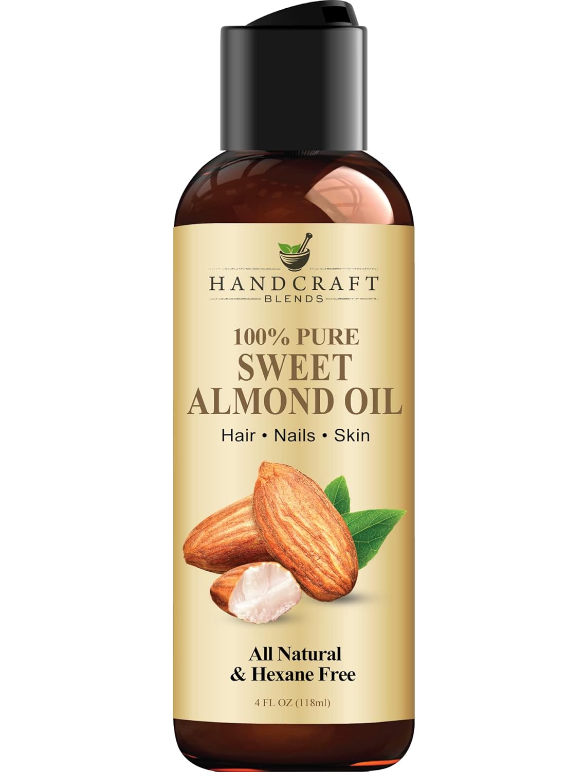 Handcraft Blends USDA Organic Jojoba Oil - Cold-Pressed 4 Fl Oz - 100% Pure and Natural - Premium Grade Carrier Oil for Skin and Hair - Hair and Body - Massage - Hexane-Free
