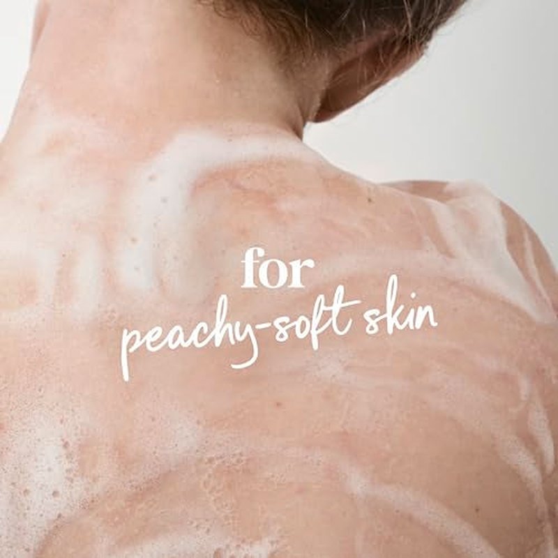 Dove Body Wash 3 Count Rebalance White Peach & Rice Milk For 24hr Lotion-Soft Skin Moisturizing Skin Cleanser with No Sulfates No Parabens