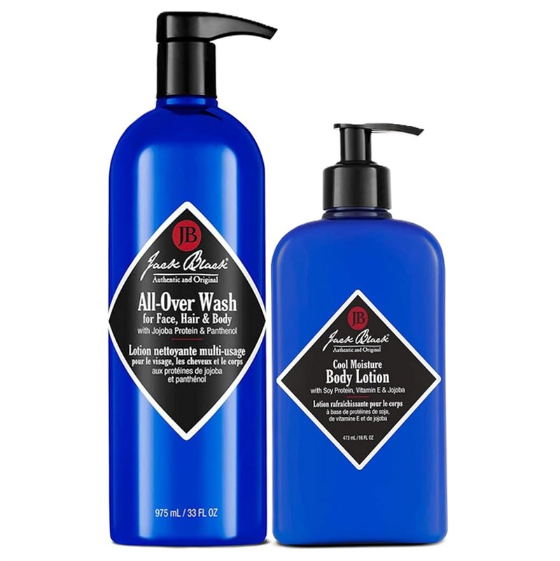 Jack Black Cool Moisture Body Lotion - Hydrating Men's Lotion for Dry Skin | Lightweight Formula, 16 oz