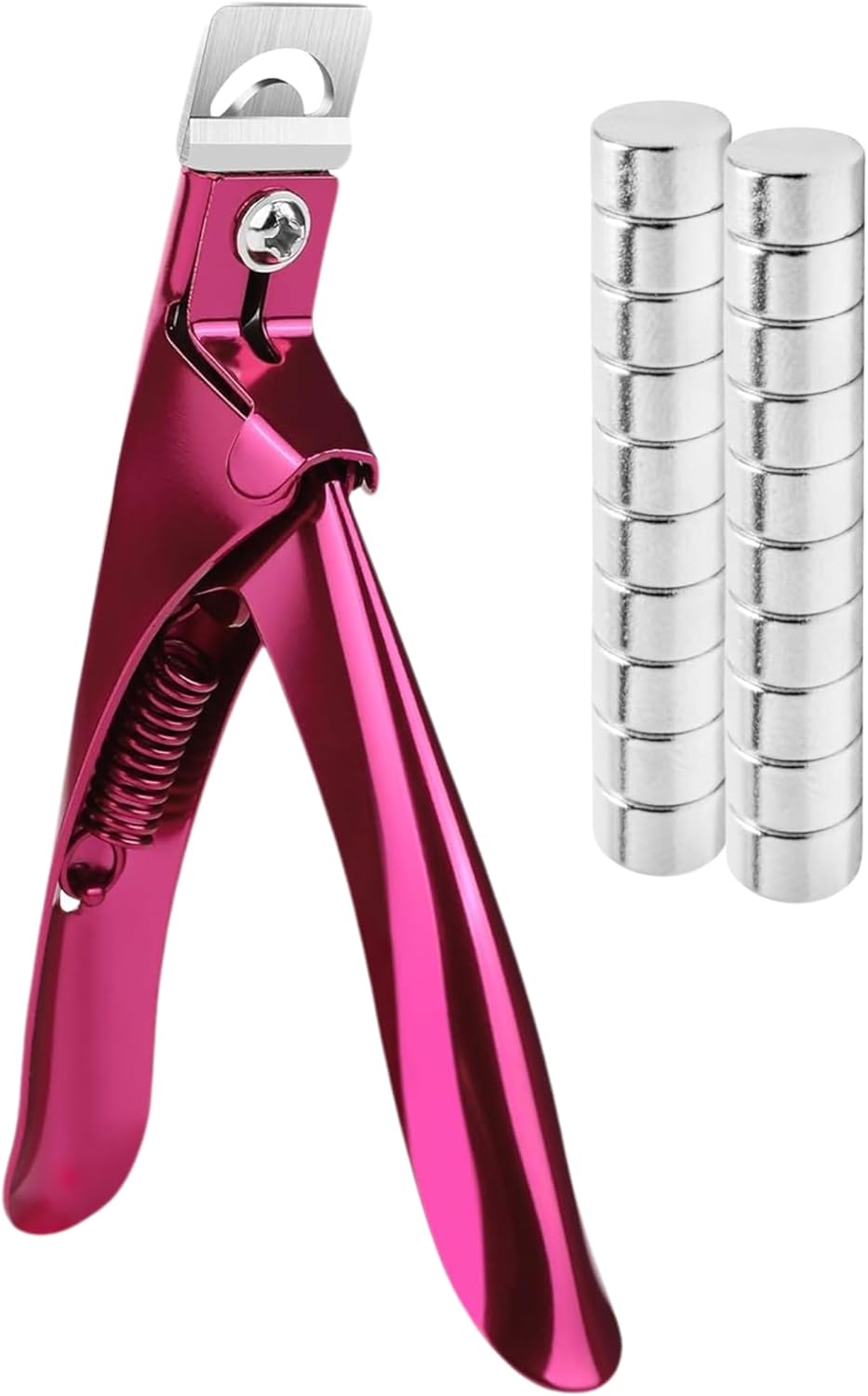 Yaya Acrylic False Nail Clippers with Magnets,Nail Cutters for Nail Tips,Nail Tip Cutter with Length Measurement, Acrylic Nail Cutter with Sizer Magnets, Manicure Tool for Salon Home Nail Art.