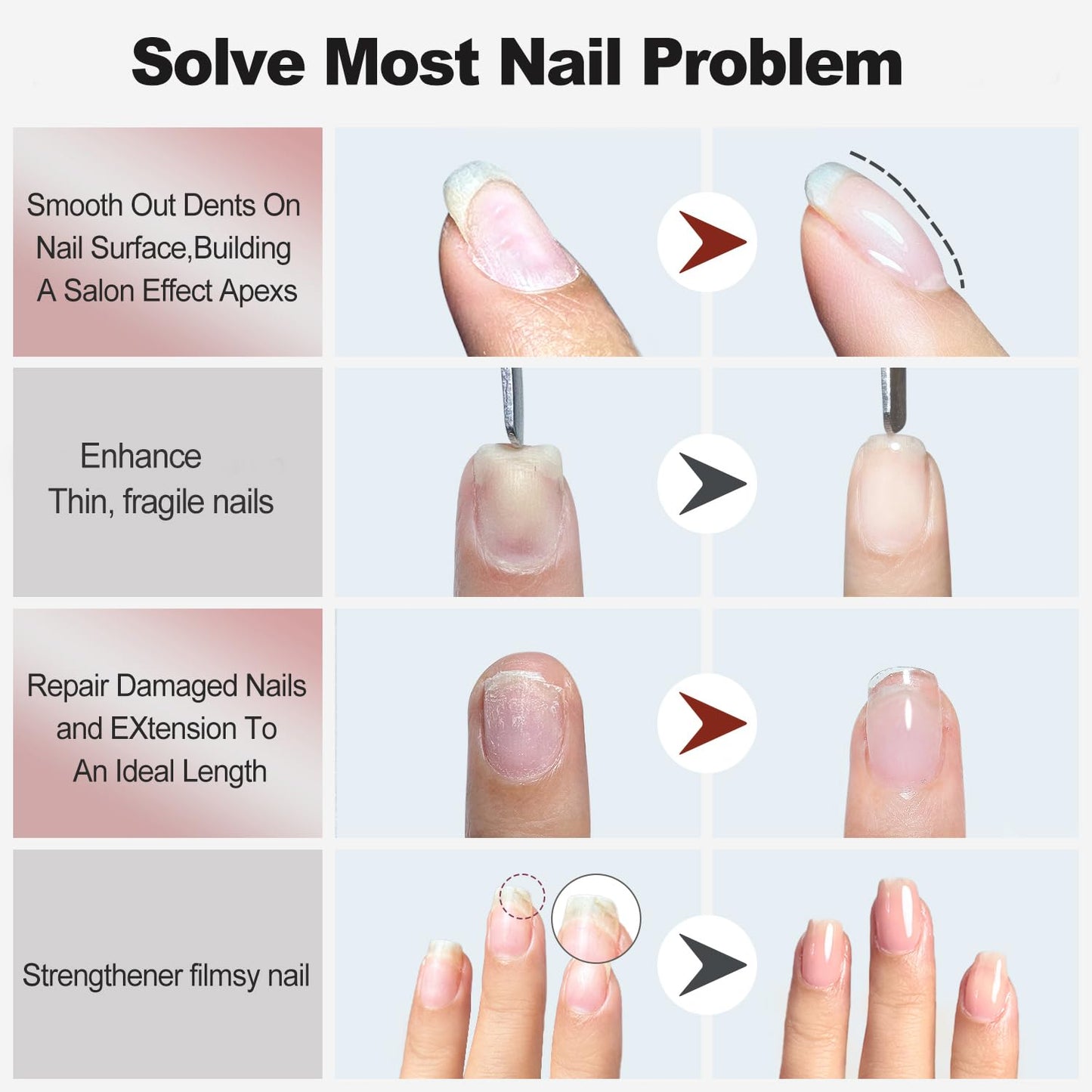 FZANEST Builder Gel Milky White Gel Polish Rubber Base For Nail Strengthener Extension LED Lamp Cured Color Base Nail Polish in Bottle