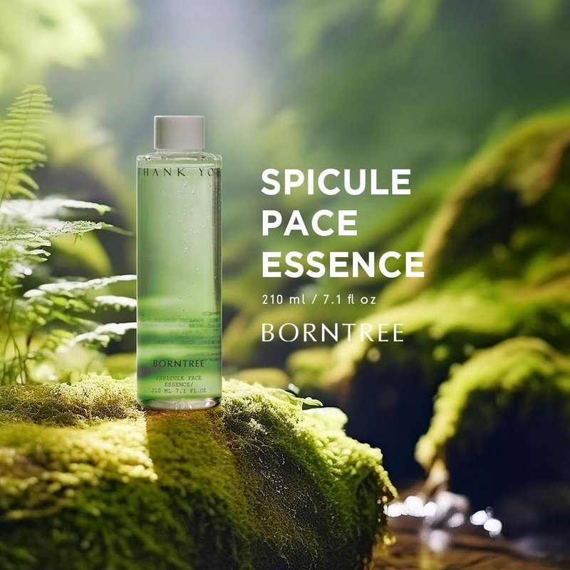 BORNTREE Spicule Face Essence 7.1 fl oz with Panthenol and Jeju Hydrangea Extract for Skin Regeneration and Collagen Production