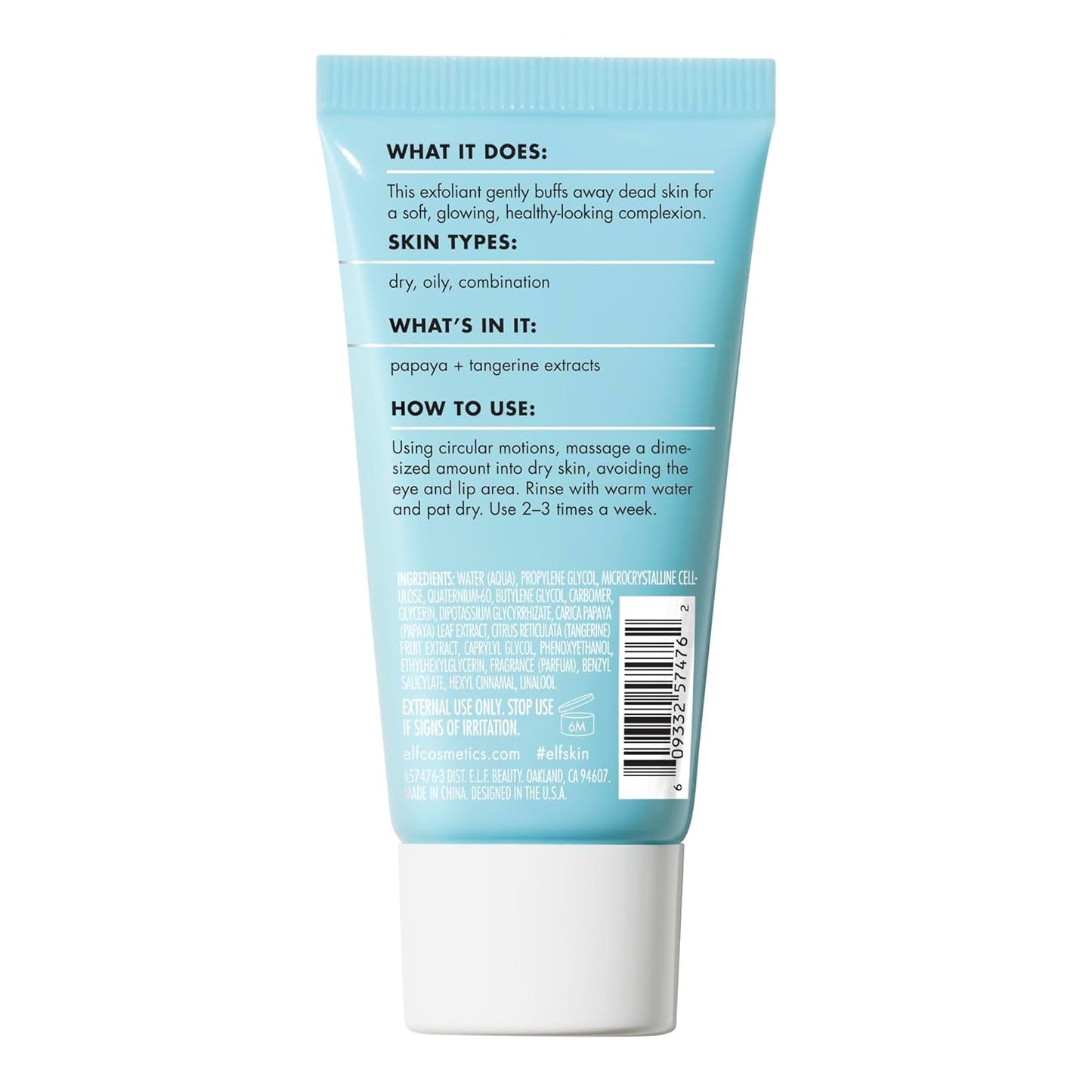 e.l.f. SKIN Gentle Peeling Exfoliant Mini - Effective Cleanser for All Skin Types | Peels Away Dead Skin