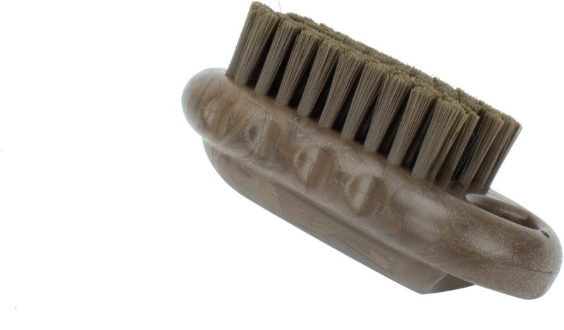 SPARTA 5 Inch Hand and Nail Brush with Stiff Center Bristles, Soft Outer Bristles, Larger Polypropylene Body, Color Coded Scrub Brush for Commercial Foodservice Use, Brown