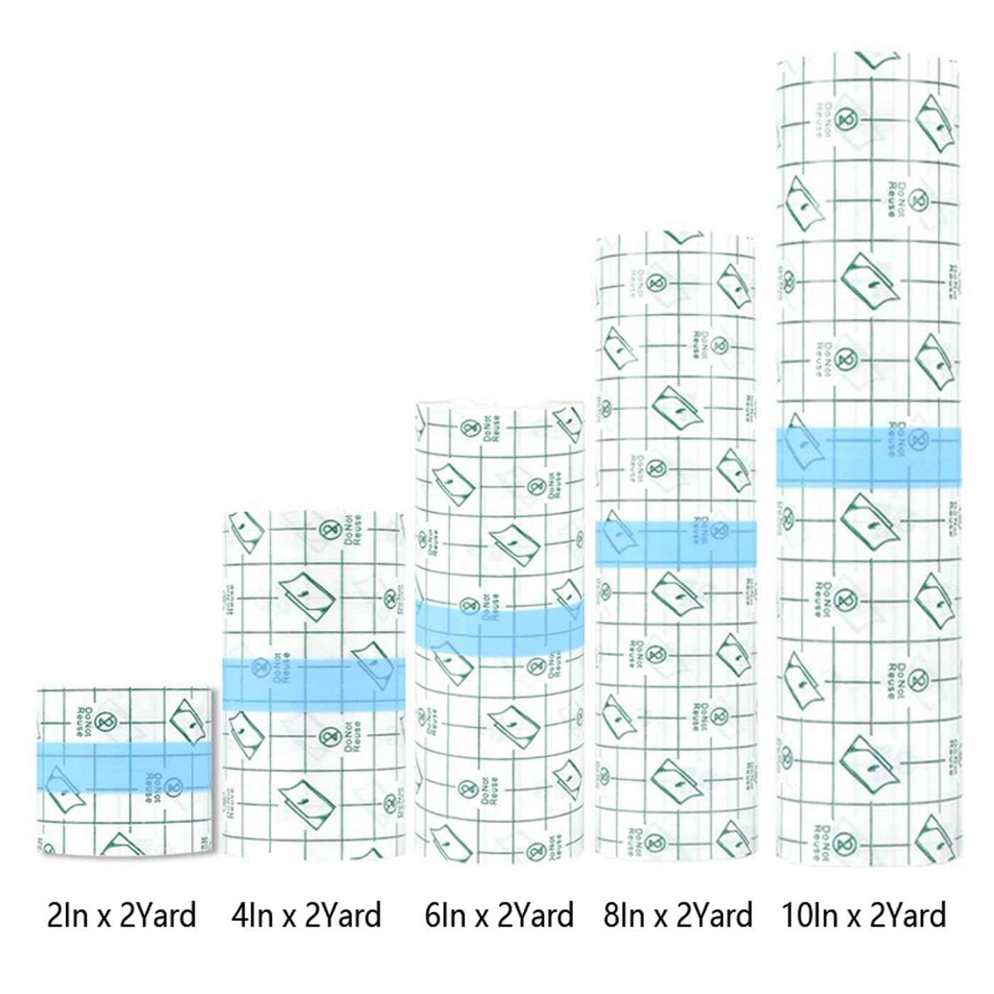 5 Rolls Transparant Waterproof Adhesive Bandages,Second Skin Tattoo Cover Up Tape,Waterproof Tattoo Supplies for Swimming,Shower,Wound Initial Healing,Skin Protection.