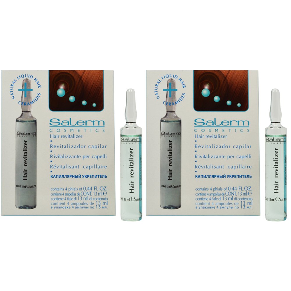 Salerm Energy Hair Regenerator/Revitalizer 4 Applications, Pack of 2, Unscented Lotion, 8 Applications, 2E+2 milliliters, Unisex-Adults