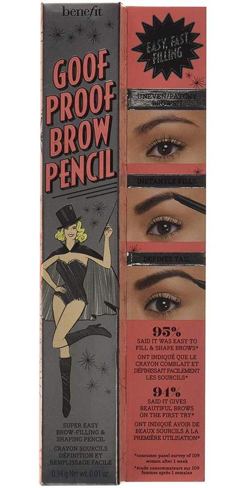 Benefit Goof Proof Brow Pencil - # 5 (Deep) 0.34g/0.01oz