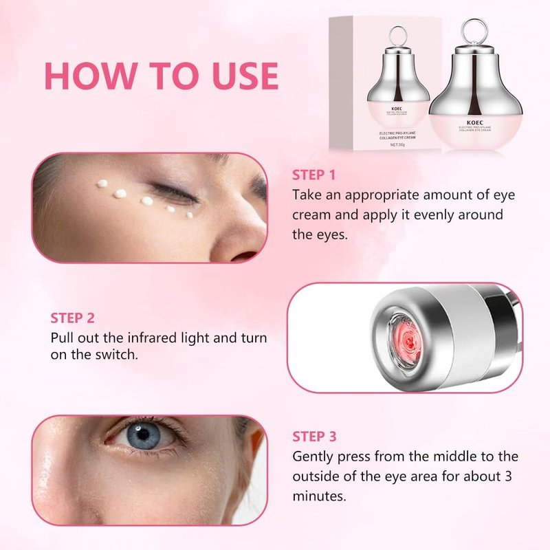 AH-8 Firming Neck Cream & Electric Massage Eye Cream Suit, Neck and Eye Tightening & Rejuvenating Set,Firming Smooth Fine Lines,Reduce Wrinkles & Deep Moisturizing Skincare,Day & Night Use(120g+50g)