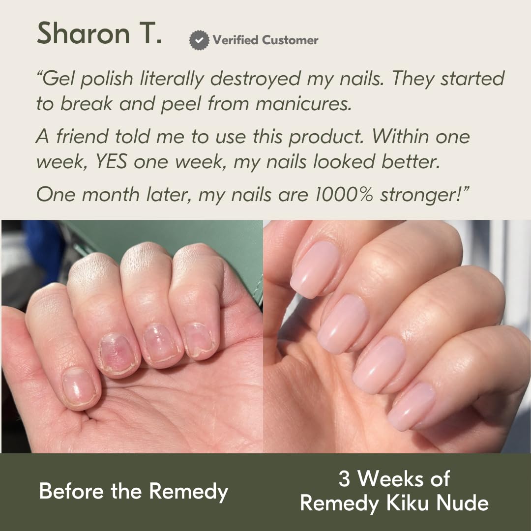 Botanist The Remedy Nail Strengthening Polish - Non-Toxic, Vegan Formula for Damaged Nails | 84% Plant-Based (Nude)