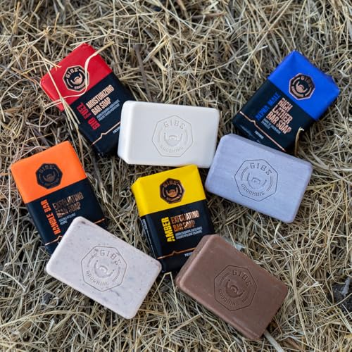 GIBS 7oz Bar Soaps, Long Lasting, Cleansing & Moisturizing