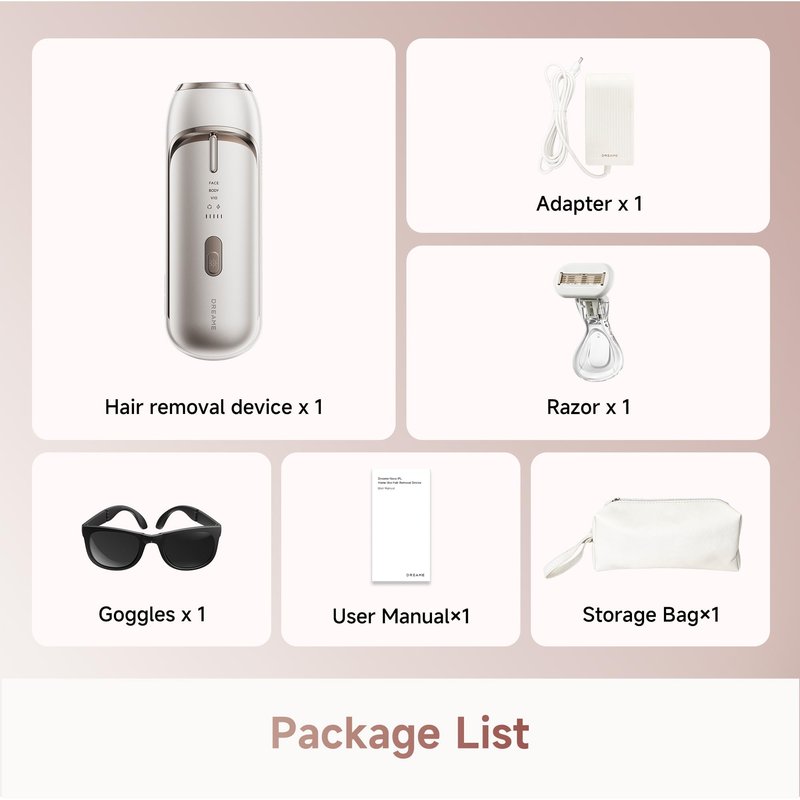 Dreame Nova IPL Hair Removal with Dual-Lamp 27J Output, Sapphire ICE Cooling, 3.9cm² Window, 0.2s Flash, Adaptizone AI Detection, Photon Skincare, Up to 96% Reduction Full-Body for Women and Men