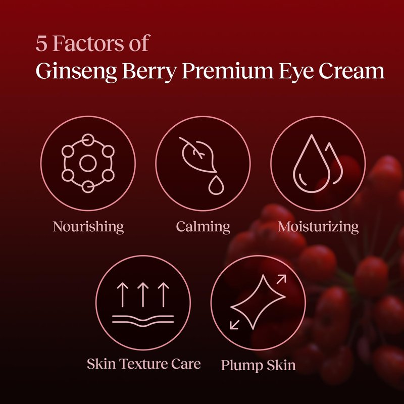 CLIV Ginseng Berry Premium Moisturizing Eye Cream with Ginseng Berry Fermentation Filtrate (Eye Cream 1.01 fl.oz)