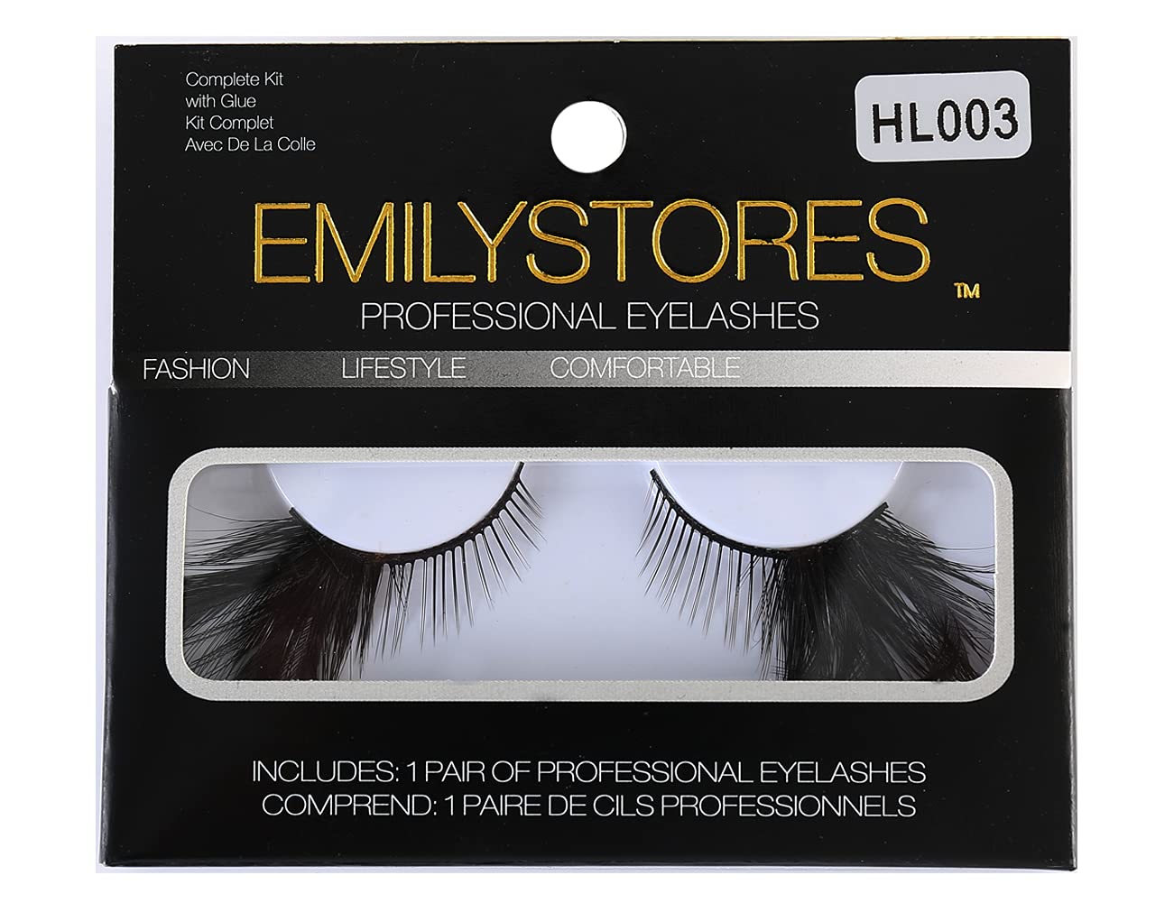 Faux-Feather Black Wing Eyelashes - Dramatic Costume Lashes for Black Swan Cosplay | 1 Pair