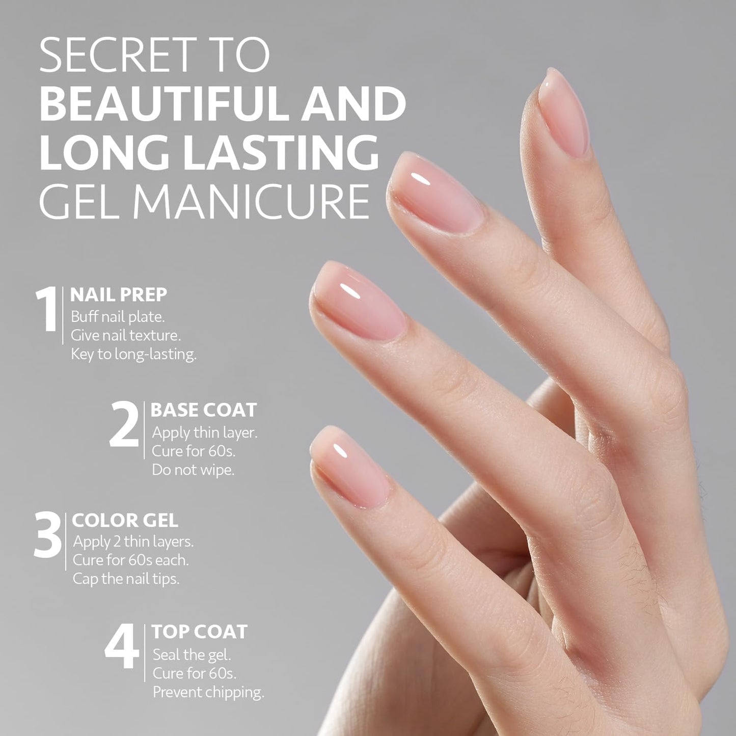 GAOY Peel Off Gel Base Coat for Gel Nail Polish, 16ml Peelable Clear Foundation for Use with UV LED Nail Lamp