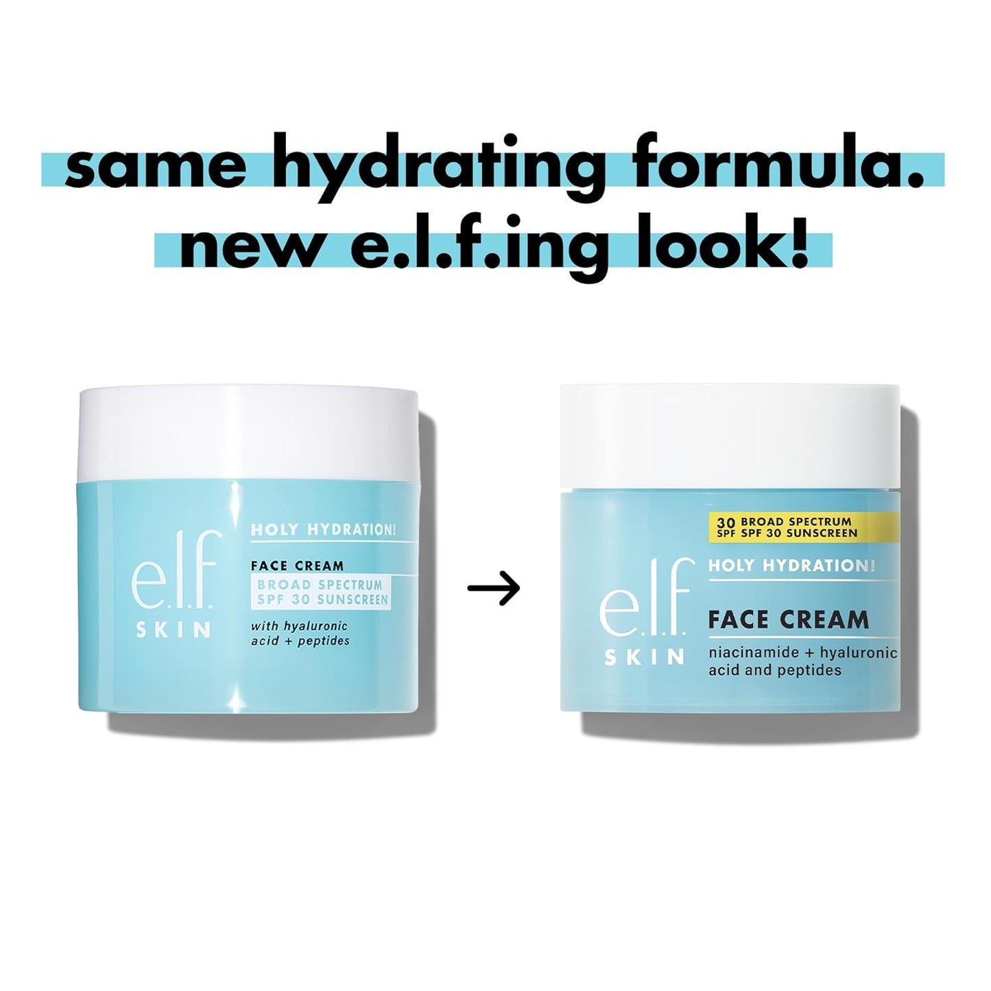 e.l.f. SKIN Mini Holy Hydration! Face Cream, Moisturizer For Nourishing & Plumping Skin, Infused With Hyaluronic Acid, Vegan & Cruelty-Free, 0.529 Oz